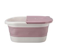 Haofy Vasca per Pediluvio Pieghevole Profonda 5,9 Pollici con Pareti Extra Alte Pediluvio in Plastica Resistente per Uso Domestico, Piccoli Spazi, Vita in, Relax Quotidiano (Roseo)