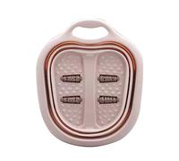 Haofy Vaschetta per Pediluvio Pieghevole Portatile per Pediluvio con Rulli Massaggianti per Alleviare il Dolore Spa da Viaggio All'aperto a Casa (PINK)
