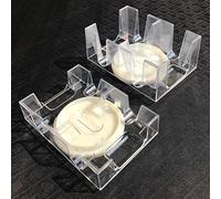 Haofy Vassoio per Carte Rotante Porta Carte da Gioco Organizer per in Plastica Trasparente per 2 Mazzi Girevole a 360 Gradi Facile Accesso Spazio di Archiviazione Compatto da Tavolo per Poker Bridge