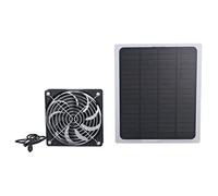 Haofy Ventilatore a Pannello Solare 6W Impermeabile con Rete Protettiva per Serra, Pollaio, Ventilazione, Cuccia per Animali da Esterno, Scarico da Finestra, Raffreddamento a Flusso d'Aria Continuo