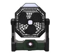 Haofy Ventilatore da Campeggio Portatile Ricaricabile a LED Regolazione del Steplee per i Viaggi, Rotazione a 270 Gradi Funziona a Batteria per il Campeggio con Lanterna,ABS