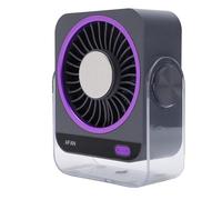 Haofy Ventilatore da Tavolo Portatile 199 velocità per un Controllo Preciso del Flusso d'aria Batteria da 3600 MAh Fino a 12 Ore Ventilatore da Tavolo Ricaricabile Tramite USB per Piccoli (GREY)