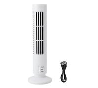 Haofy Ventilatore Mini Torre da 13 Pollici a 2 velocità USB Senza Lama Silenzioso (WHITE)
