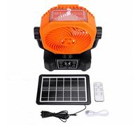 Haofy Ventilatore Nebulizzatore Solare Batteria da 10000 MAh Oscillazione Automatica Ventilatore a Pannello Solare a Basso Rumore con Luce LED per Campeggio Viaggi Tenda da Spiaggia