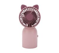 Haofy Ventilatore Portatile con Ricarica USB Simpatico Gatto Portatile, Leggero per i Viaggi dei Bambini, Materiale ABS Resistente, 6,7 X 13 Cm, per Uso Esterno