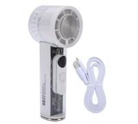 Haofy Ventilatore Portatile Portatile Semiconduttore Raffreddamento del Ghiaccio Ventilatore Personale Ricaricabile Regolabile a 100 velocità Display Digitale 3000mAh Tipo C Ricarica (WHITE)