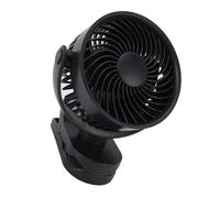 Haofy Ventilatore Ricaricabile con, Piccolo Ventilatore Girevole a 360° con 4 velocità, Ventilatore da Scrivania Portatile USB, Batteria da 7,4 Wh, Silenzioso per Ufficio, (BLACK)