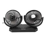 Haofy Ventola di Raffreddamento per Auto, Ventola Elettrica a Doppio Controllo con Rotazione di 360 Gradi per Minivan, Motore Potente a Basso Rumore, Perfetta per l'uso su Veicoli