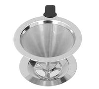 Haofy Versare Sopra il Filtro del caffè, Riutilizzabile, in Acciaio Inossidabile 304, Cono a 300 Maglie, per la Preparazione di 1-2 Tazze, Design a Doppia Maglia, Facile da Pulire, Sapore Ricco,