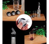 Haofy Versatore per Liquore Dosato da 50 Ml con Finestra di Misurazione Trasparente per un'erogazione Accurata del Getto di Bottiglia di Plastica per Liquori di Vino Whisky, Bar di Casa, Uso (WHITE)