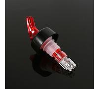 Haofy Versatore per Liquore Dosato da 50 Ml con Finestra di Misurazione Trasparente per un'erogazione Accurata del Getto di Bottiglia di Plastica per Liquori di Vino Whisky, Bar di Casa, Uso (rosso)