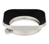 Haoge LH-F48W Paraluce quadrato rettangolare in metallo per Olympus M.ZUIKO Digital 17mm f1.8 1:1.8 Obiettivo Sostituire Olympus LH-48B Argento