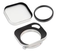 Haoge Paraluce per Fujifilm Fujinon XF27mmF2.8 R WR, paraluce argentato, in metallo con cappuccio in metallo