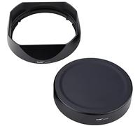 Haoge Paraluce quadrato in metallo per Fujifilm XF16-50mmF2.8-4.8 R LM WR, Fuji XF 23mm F1.4 R LM WR,Fujinon XF33mmF1.4 R LM WR, XF33mm/F1.4 baionetta paralume LH-X33B con tappo in metallo