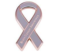 haohaoyu Spilla smaltata con nastro cancro al cervello, per la sensibilizzazione al cancro al cervello, spilla per sopravvissuta al cancro, Metallo