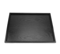 HAOHIZE Bandeja para Servir de Madera Maciza, Bandeja para Comidas para refrigerios de café, Plato Cuadrado Antideslizante para té y café, Bandeja para Servir con Bordes elevados, (40 * 30cm)