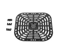 HAOHIZE Griglia di ricambio per friggitrice ad aria, padella quadrata di ricambio per friggitrice 24x23 cm Piastra per frutta e verdura di ricambio per friggitrice in acciaio