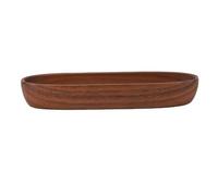 HAOHIZE Insalatiera in Legno Ciotola Multiuso a Forma di Barca in Legno di Grande Capacità per Alimenti Pane Frutta Snack Dessert (13,7x20,3x5,2 cm / 5,4x8,0x2,0 pouces)