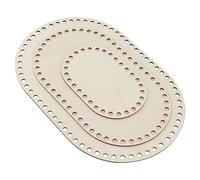 HAOHIZE Supporto Base per Cestino Moses, 3 Pezzi Kit Base per Cestino all'Uncinetto Cesto in Legno Cesto per Tessitura Forniture per Borsa all'Uncinetto Base Fondo Ovale Vuoto