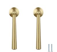 HAOJIazx Pomello for mobili 2 pezzi Maniglia in ottone puro a forma di goccia for cassetto, porta dell'armadio, pendente con foro singolo, piccola maniglia, colore bronzo E (N. 42)(12cm matte)