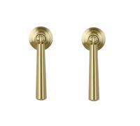 HAOJIazx Pomello for mobili 2 pezzi Maniglia in ottone puro a forma di goccia for cassetto, porta dell'armadio, pendente con foro singolo, piccola maniglia, colore bronzo E (N. 42)(9cm matte)