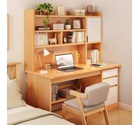 HaoJieHan Scrivania per Computer con Cassetti, Tavolo per Computer Compatto, con Ripiani/Cassetto/Scaffale per Tavolo da Studio per Laptop per Ufficio Domestico B,164x100x45cm