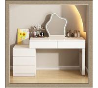 HaoJieHan Toeletta Trucco Con Specchio Grande, Tavolo Da Trucco Con Cassetto, Postazione Trucco Con Specchio, Postazione Trucco Scrivania Moderno Per Camera Da Letto B,(80-110) x40x73cm