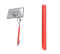HAOJZE 1 pz Avvolgente for palo da Basket - Imbottitura Resistente agli Urti da 4 "5" 6 "8" for canestri da Basket, Uso in comunità e nel Parco(Red,220mm)