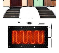 HAOJZE Tappetino for sciogliere la Neve - Tappetino for passerella Esterno Antiscivolo for l'inverno - Efficiente sciogliere Ghiaccio e Neve for gradini/Porte/Passi carrai(25.4x120cmx1Pcs)