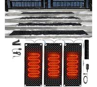 HAOJZE Tappetino for scioglimento della Neve - Si scioglie da 2 Pollici/Ora, con Cordino, Gomma Impermeabile Antiscivolo, for Scale/ingressi, Uso Invernale Sicuro(25.4x76.2cmx3Pcs)