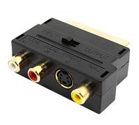 Haokiang Scart 20 pin maschio a 3 RCA AV femmina + S Video Adapter Converter