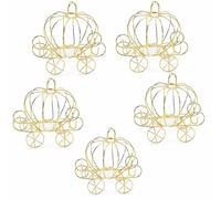 Haokixin 5 pezzi centrotavola con carrozza di Cenerentola, scatola per caramelle a forma di carrozza da principessa, porta caramelle a forma di zucca di Halloween, decorazione per tavoli di compleanno