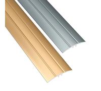 HAOKKV Striscia di Transizione per Pavimenti in Alluminio, Striscia Divisoria Piatta per Pavimenti, per La Transizione tra Piastrelle E Laminato(Black,4cm*90cm)
