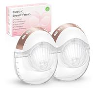 Haokoo Tiralatte Elettrico Indossabile - Integrato Tira Latte Neonati Elettrico Portatile una Protezione Della Privacy, Design Antigoccia, Per casa e viaggio, Flange da 17/19/21/24 mm, 2 Pezzo