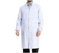 HAOLEI Camice Laboratorio Chimica Ragazzo, Camici Bianco Laboratorio Uomo,Donna,Camicia Lunga Unisex Cappotto Sanitari per Studenti di Scuola, Ospedale, Medico, per Studenti di Arte XS-3XL