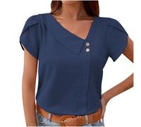 HAOLEI Camicia Donna Manica a Bocciolo Blusa Elegante Maniche Lunghe T Shirt con Scollo V Camicetta da Ufficio Camicia Estiva Casual Top Maglietta Donna Eleganti Maglietta Estate e Traspirante