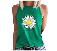 HAOLEI Canottiera da Donna Senza Maniche Scollo a V Elegante Casuale Canotta Estiva Tops Maglietta da Donna Canotte Smanicata con Stampa Floreale Comoda e Traspirante Canottiera Classico Maglietta