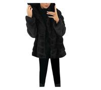 HAOLEI Cappotto in Pelliccia Donna Sintetica Cappotti di Visone da Donna Cappotti Invernali di Nuova Giacca in Pelliccia Sintetica con Cappuccio Giacca Corta in Pelliccia Termico per Autunno Inverno