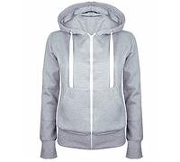 HAOLEI Felpa con Cappuccio e Zip da Donna Standard Hoodie Tinta Unita Felpe Primavera Autunno Hoodie Classico Felpa Outwear Tops a Maniche Lunghe Casual Pullover Y2K Streetwear (Multicolore,S-XXL)