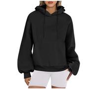 HAOLEI Felpa Donna con Cappuccio Elegante Felpa Oversize Maniche a Lanterna Maglione Inverno Sport Maglie Primaverili Donna Felpa con Cappuccio Super Soft Touch Loungewear da Donna 2024 Offerte