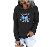 HAOLEI Felpa Donna con Cappuccio Elegante Felpa Oversize Maniche a Lunghe Pullover Inverno Sport Maglie Autunnali Donna Felpa con Stampa Super Soft Touch Loungewear da Donna 2024 Offerte