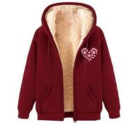 HAOLEI Felpa Donna con Cappuccio Fine Fleece Foderata in Pile Calda Giacca Invernale con Zip Felpa Pile Donna Teddy Hoodie con Cerniera Sweatshirt Inverno Sci Montagna Unisex Offerte Ultimo Minuto