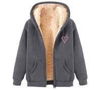 HAOLEI Felpa Donna con Cappuccio Fine Fleece Foderata in Pile Calda Giacca Invernale con Zip Felpa Pile Donna Teddy Hoodie con Cerniera Sweatshirt Inverno Sci Montagna Unisex Offerte Ultimo Minuto