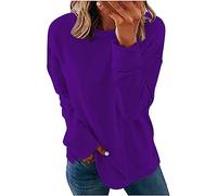 HAOLEI Felpa Donna Lunga Invernale Basic Felpe Larghe Sweatshirt Manica Lunga Felpa Pullover Autunno Felpa Giapponese Tinta Unita Tunica Tops per Sportiva Casual in Stile College