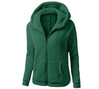 HAOLEI Felpe con Cappuccio Donna 2024 Offerta Felpa in Pile Patchwork Manica Lunga Felpe Donna con Zip Autunno Invernale Felpa Pelosa Casual Giacca Teddy Outwear Caldo Cappotto con 2 Tasche
