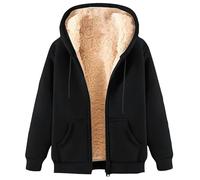 HAOLEI Giacca in Pile con Cappuccio da Donna - Autunno Inverno Primavera Sci Montagna Unisex - Manica Lunga Felpa con Cappuccio Pelliccia Morbido Comfort Pelliccia Offerte Ultimo 2024 Offerte Lampo