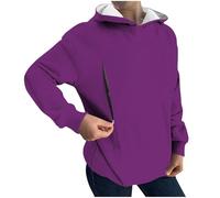 HAOLEI Incinta Allattamento Felpa Donna Manica Lunga Allattamento Camicia maternità Moda Maglione Caldo per L'Allattamento al Seno Top Allattamenti in Pile Felpa Premaman Loungewear al Seno