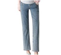 HAOLEI Jeans Premaman Donna, Leggins Super Elasticizzato e Comodo, Pantaloni Skinny, Jeggings su Tutta la Superficie, Pull on Strappato, Stretch Skinny Denim Pantaloni Jeans da Uomo Larghi