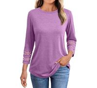 HAOLEI Maglietta Donna Curvy Cotone Versatile Donna Abbigliamento Offerte di Primavera