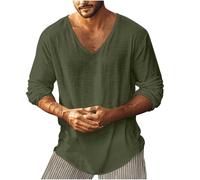 HAOLEI Maglietta Lino Uomo Coreana Camicia a Maniche Corte Casual Button Down Summer T-Shirt Tops Loose Beach Holiday Hawaiian Shirts Camicia Uomo No Stiro Top Traspirante Casual